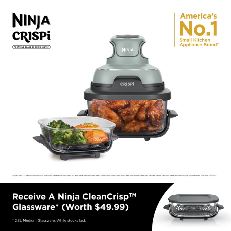 Ninja Crispi Air Fryer - Soft Sage (FN101) 1 S