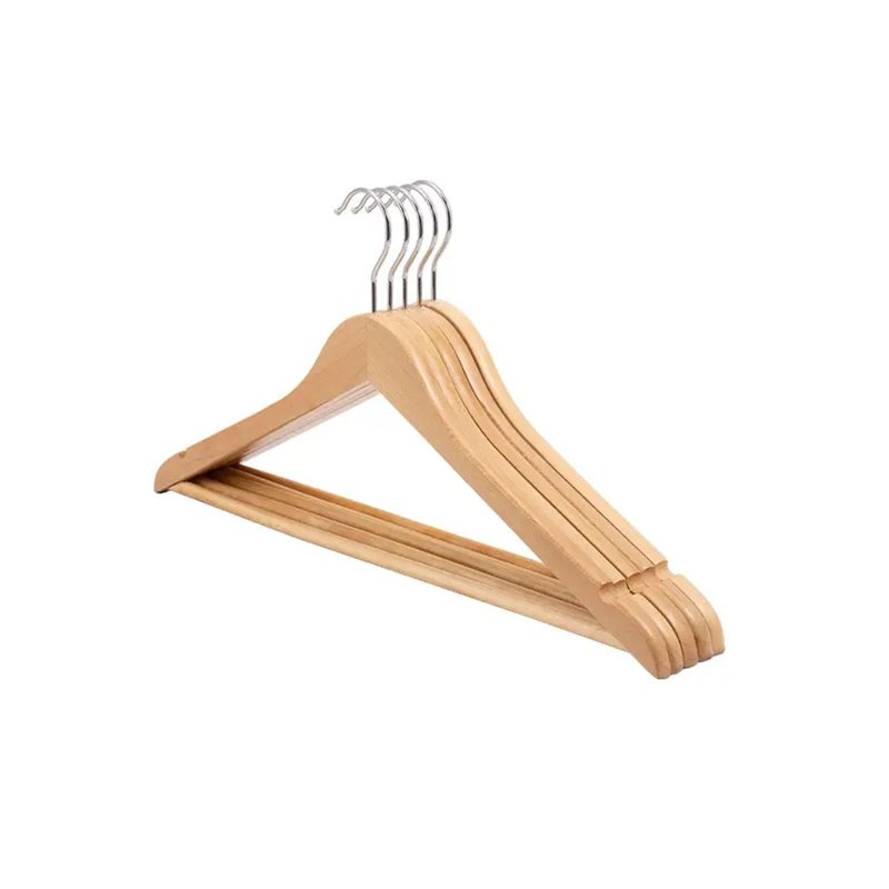 ROALD Wooden Clothes Hanger, Natural 5 S