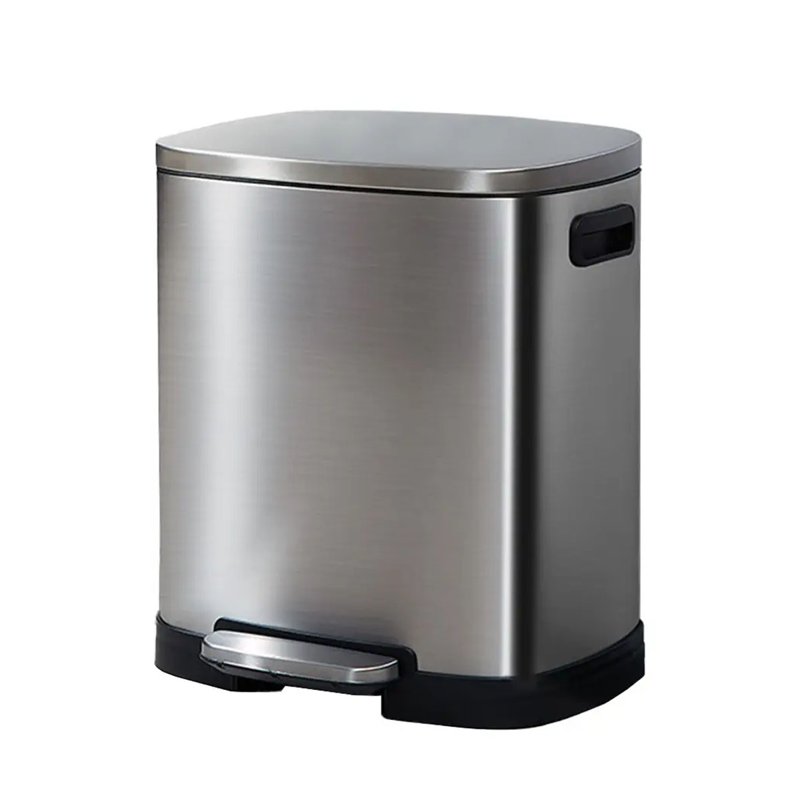 CHARAN Stainless Steel Trash Bin, Silver 38L 1 S