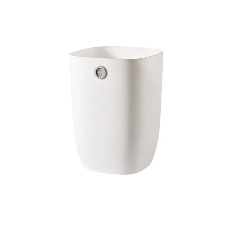 LITTON Garbage Square Waste Bin, White 7L 1 S