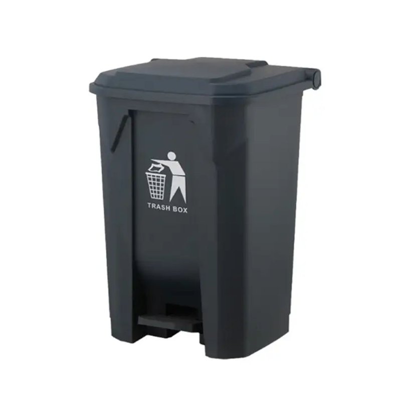 WILMA Dustbin, Black 80L 1 S