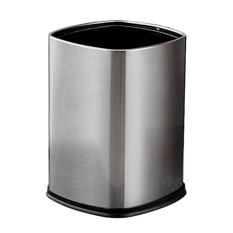 RAOUL Open Waste Steel Bin, Black 12L 1 S