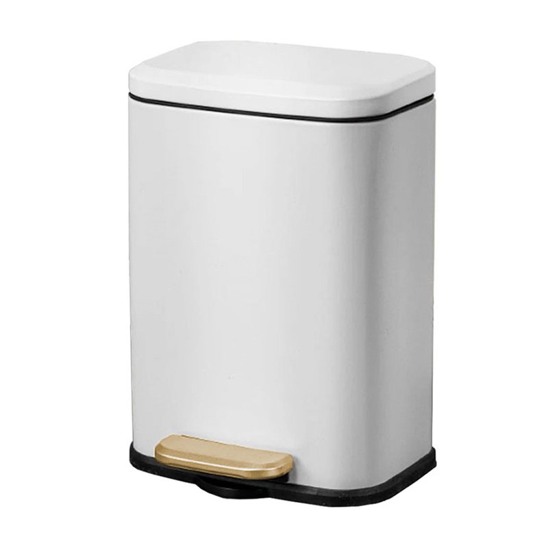 RAIVO Soft Closing Waste Steel Bin, White 13L 1 S