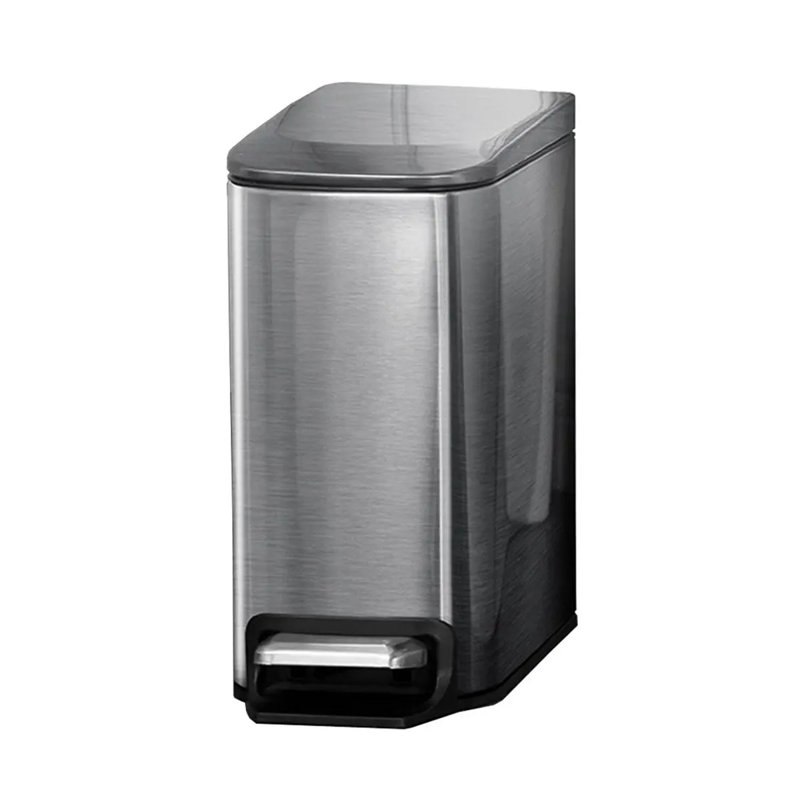 DAMIEN Soft Closing Waste Steel Bin, Silver 6L 1 S