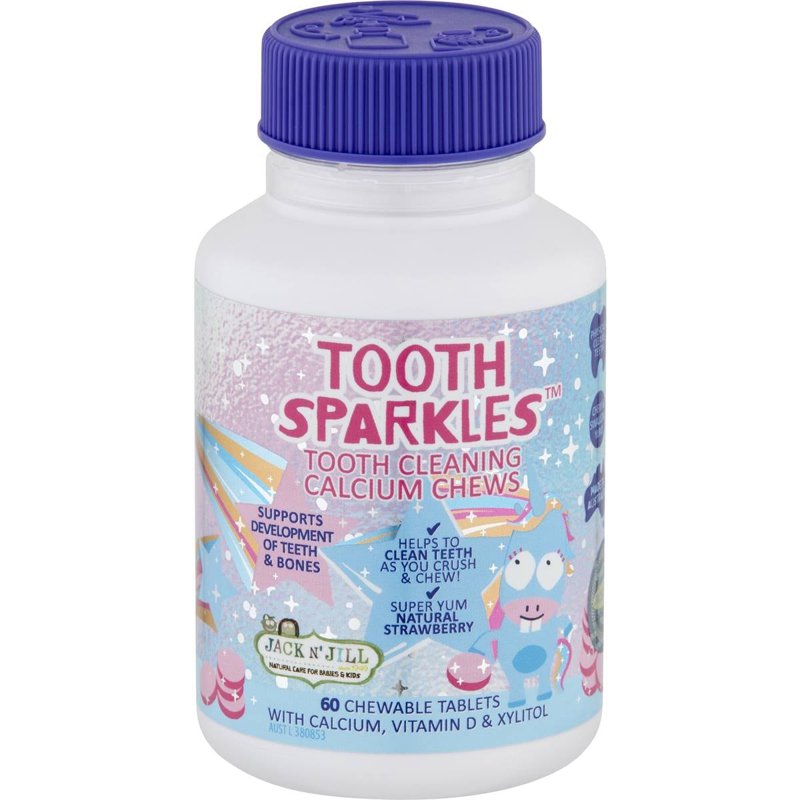Jack N Jill Tooth Sparkles_ Cleaning Calcium Chews 60 S