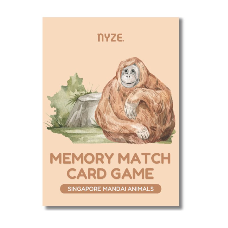 NYZE Memory Match Playing Cards - Singapore Mandai Animals