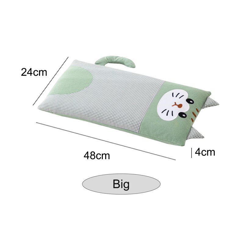 Sweet Home Cartoon Buckwheat Pillow Big- Green Cat 1 S