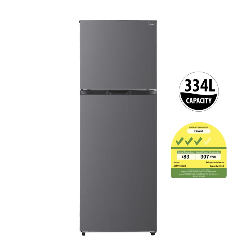 Mayer 2-Door Top Mount Freezer Fridge MMFT350MG