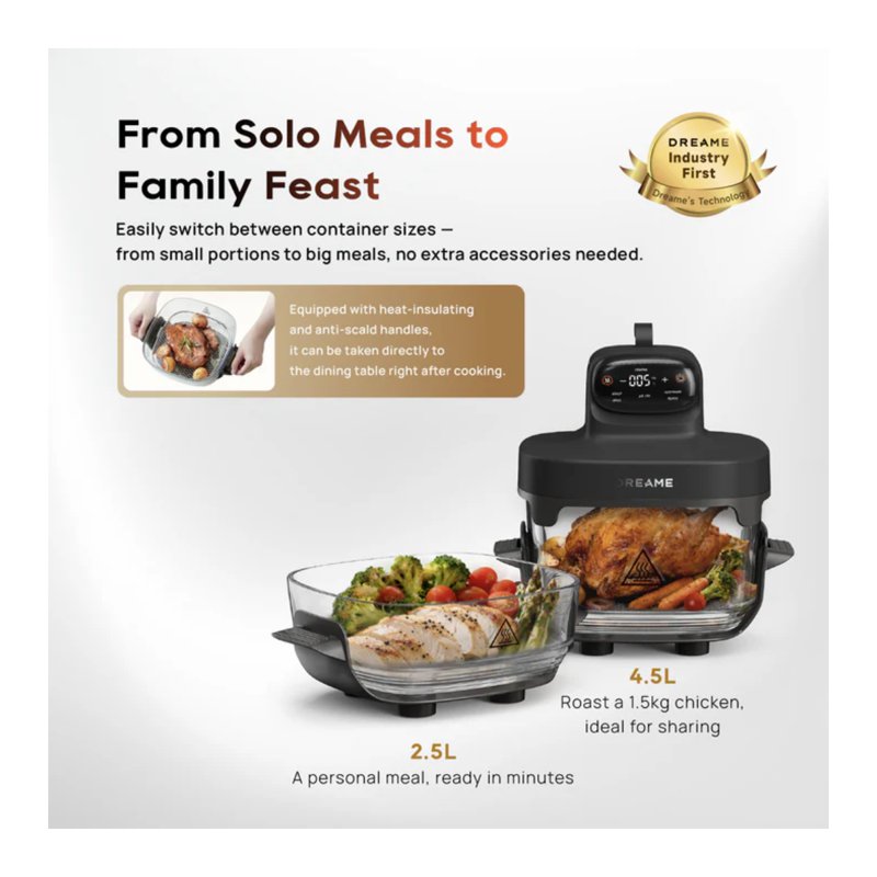 Dreame PT60 Tasti Portable Air Fryer 1 S