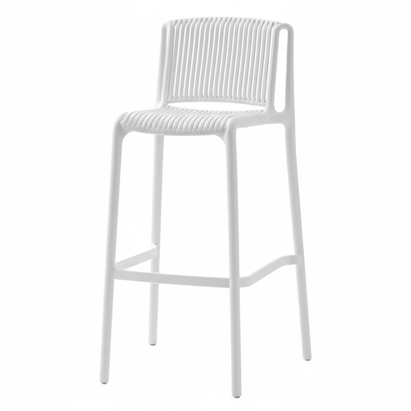 ELODIE Stackable Bar Stool - White 1 S