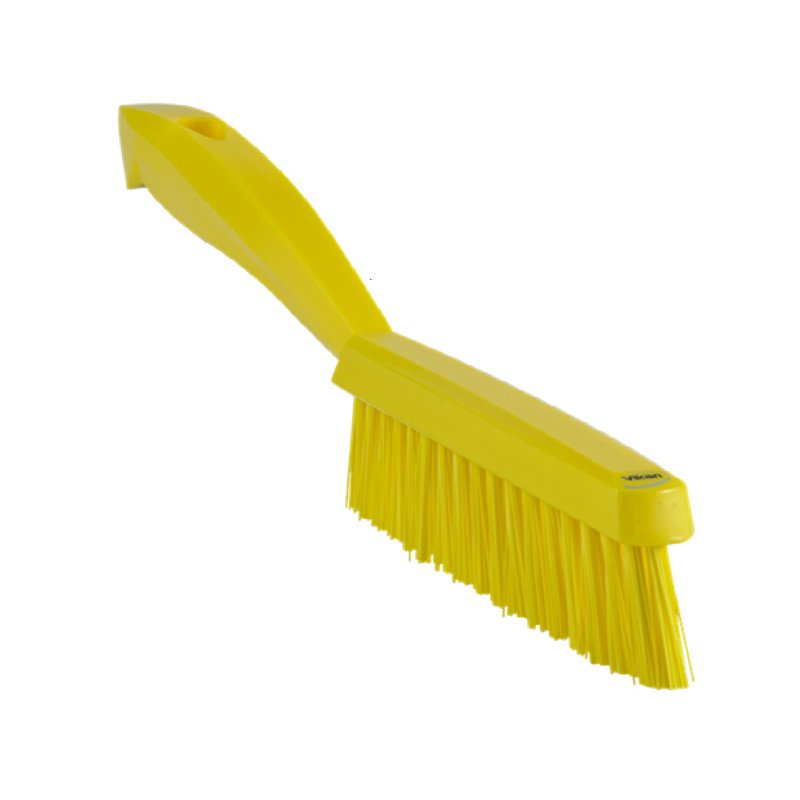 Vikan Narrow Hand Brush w/Short Handle 300mm Very hard-Yellow 1 S