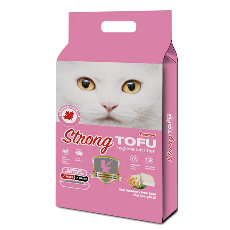 Strong Tofu Hygiene Cat Litter - Strawberry