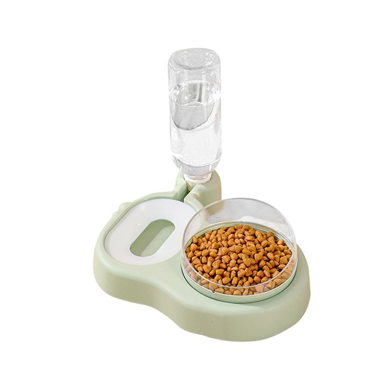 Sweet Home Pet Water Dispensers With Food Bowl - Green 1 S