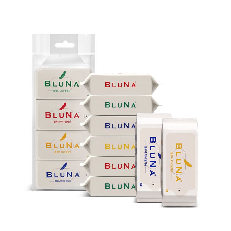 Bluna Mini Pocket-Sized Wet Wipes 30 x 8 S
