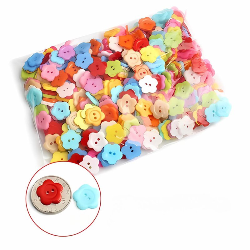 CozyNest Buttons - Assorted Size Flower 50 S