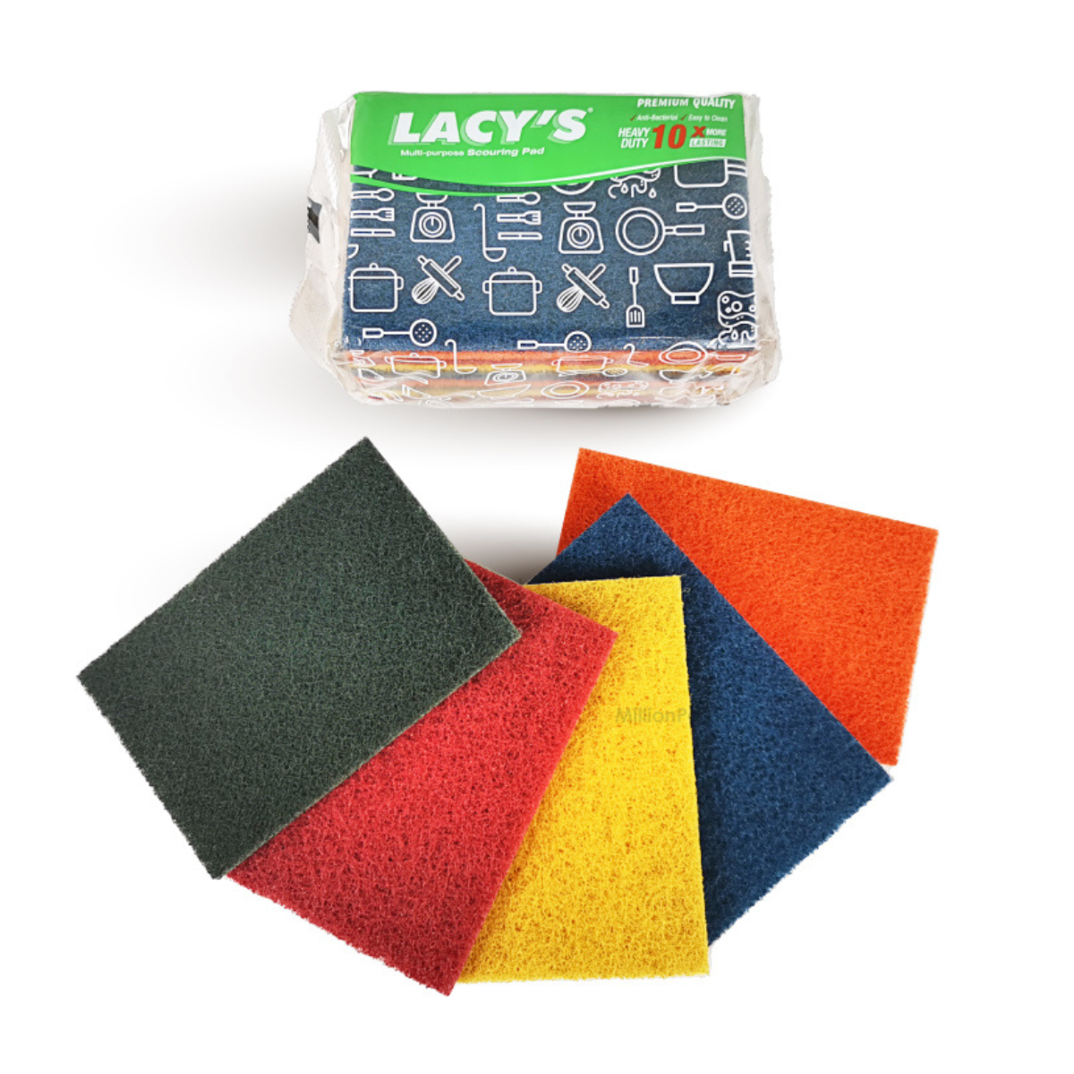 Lacy's Assorted Scouring Pad 10 S