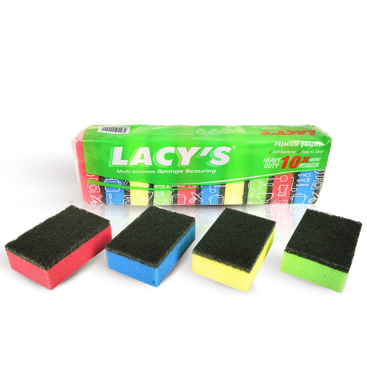 Lacy's Assorted Sponge & Scourer 10 S