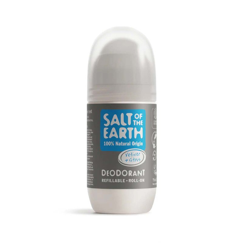 Salt Of The Earth Natural Roll-On Deodorant -Vetiver & Citrus