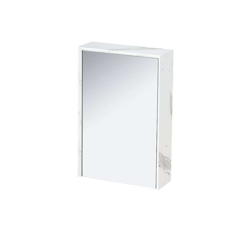 Rubine 1 Door PVC Mirror Cabinet - Gunmetal