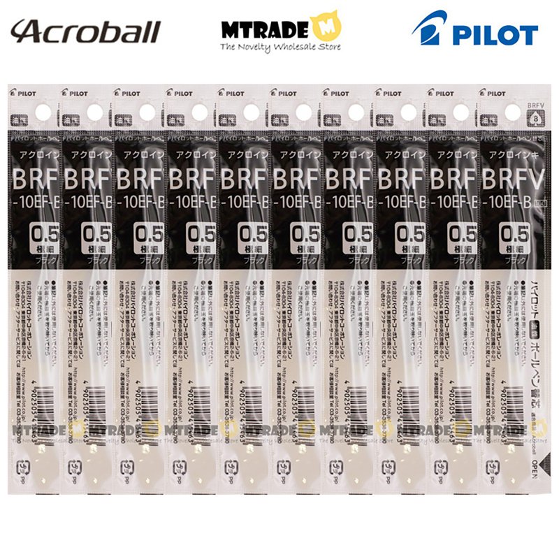 Pilot Acroball Refill 0.5mm - Black Ink (BRFV-10EF-B) 10 S