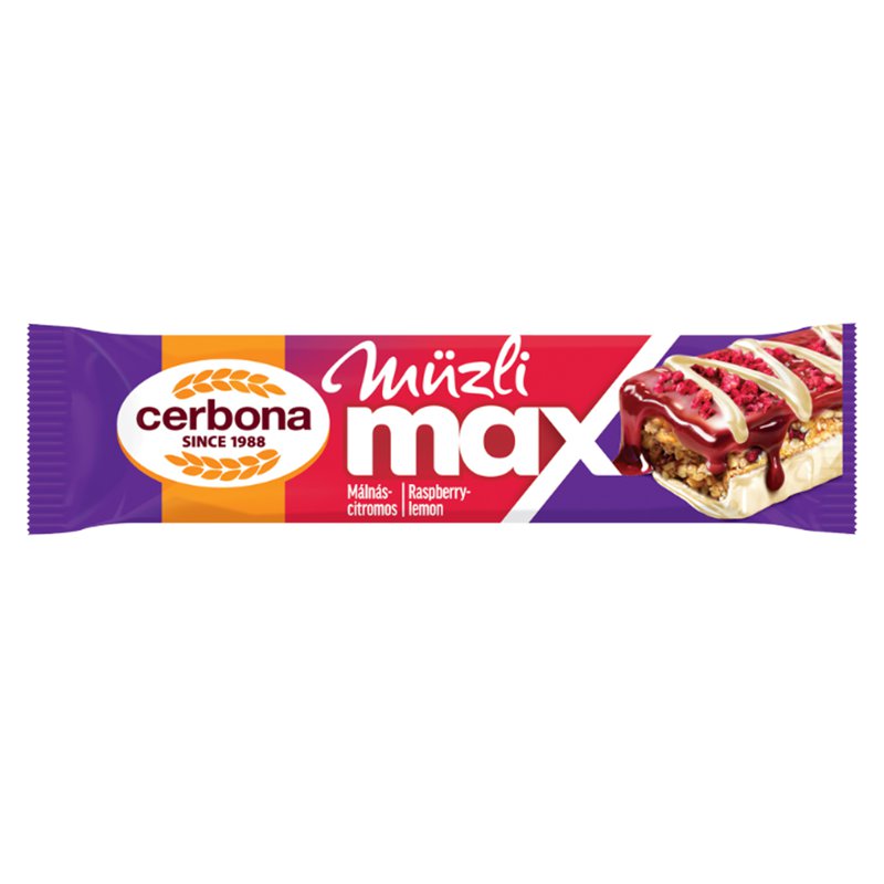 Cerbona Muesli Max Bar - Raspberry & Lemon