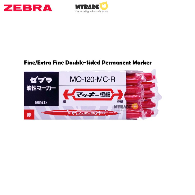 Mckee Twin Tip Permanent Marker (Red) 10 S
