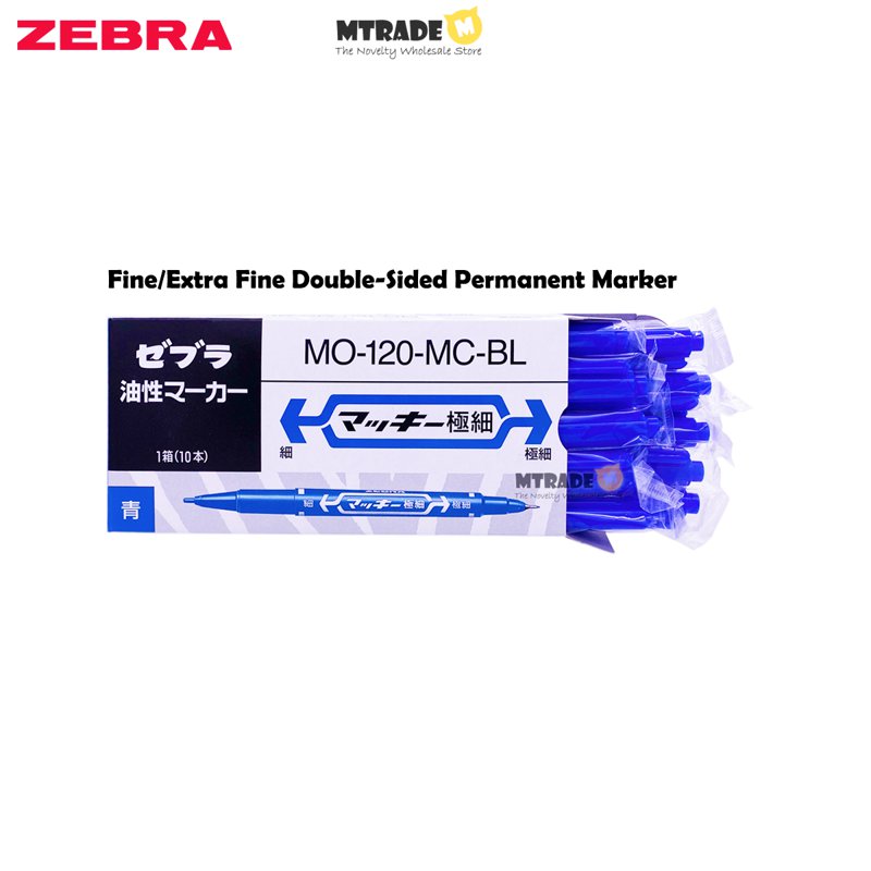 Mckee Twin Tip Permanent Marker (Blue) 10 S