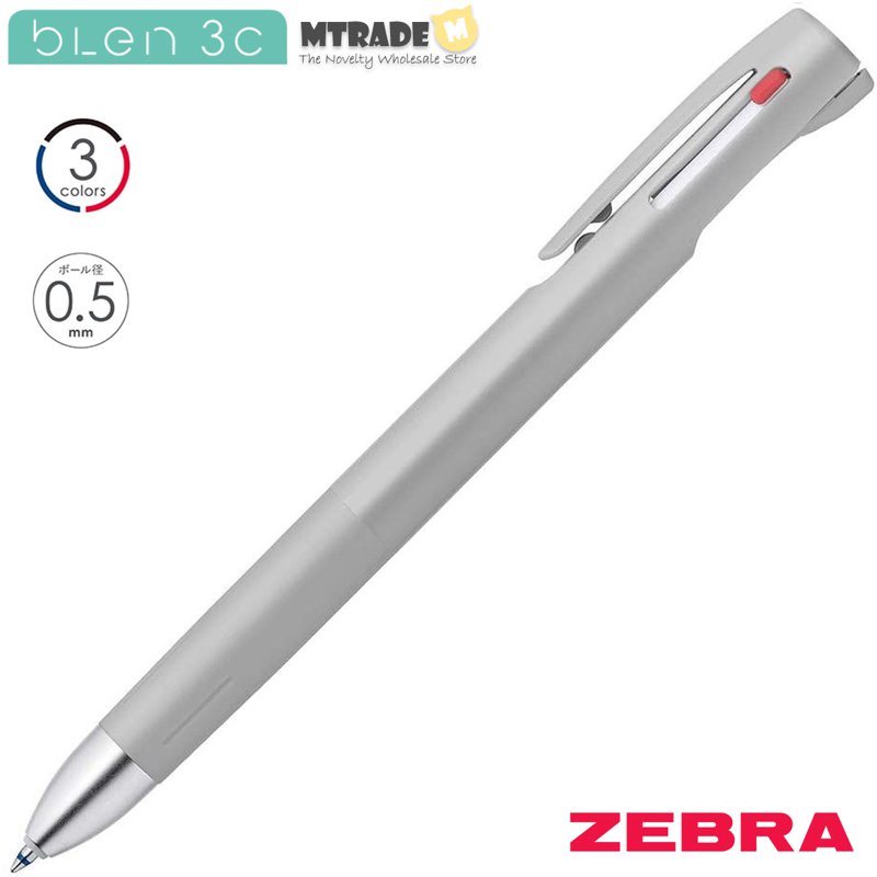 Blen 3C (Tri-Color) Multi Ballpoint Pen 0.5mm (Grey Body) 1 S