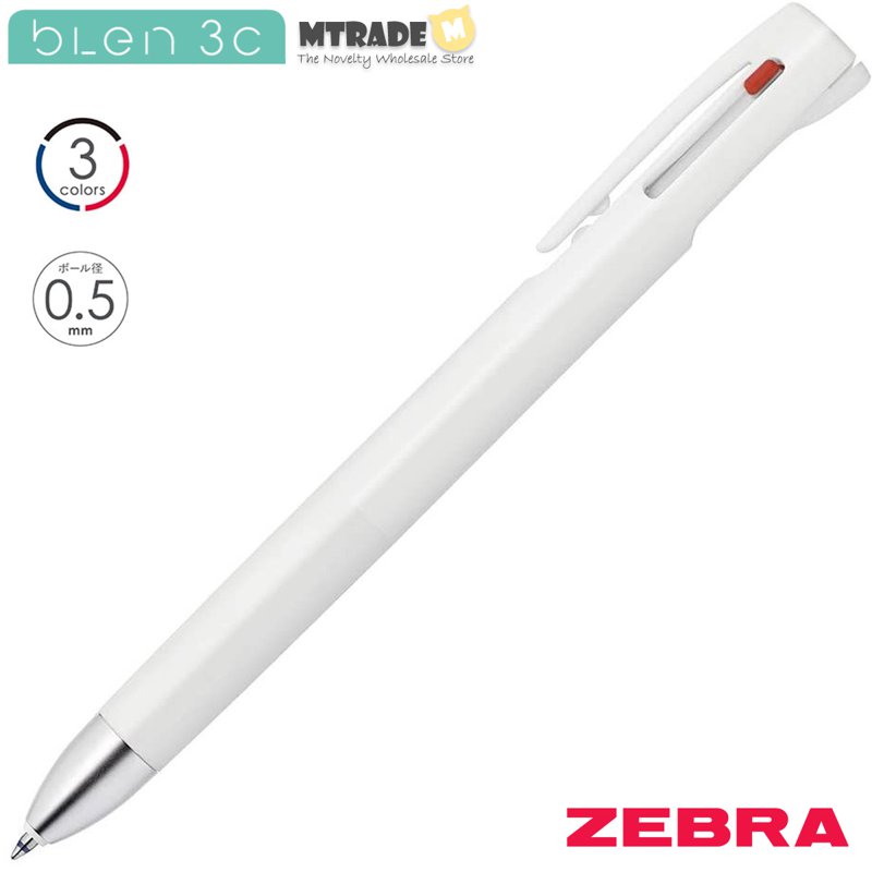Blen 3C (Tri-Color) Multi Ballpoint Pen 0.5mm (White Body) 1 S
