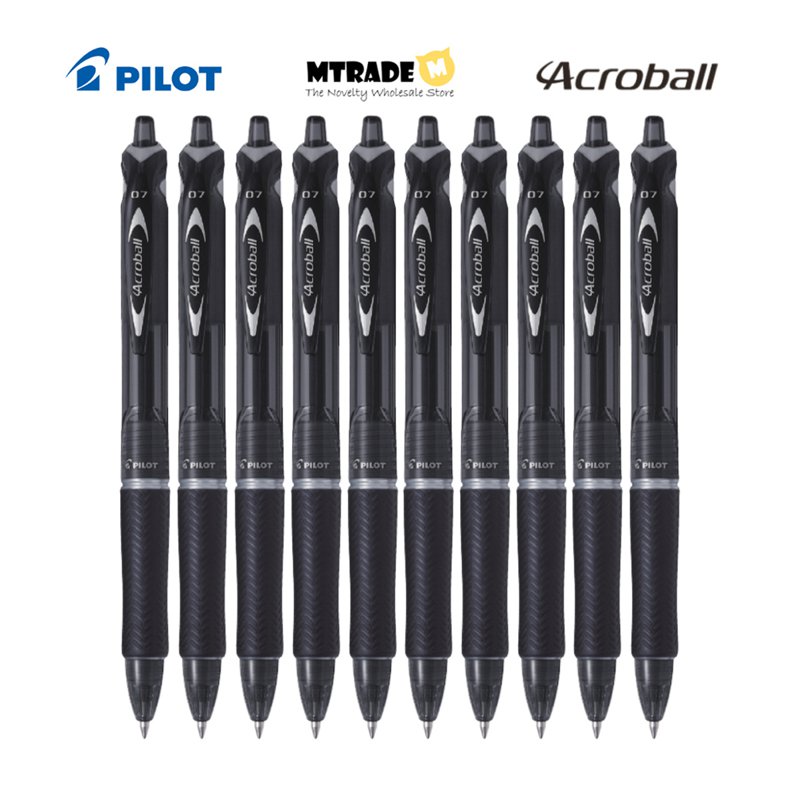 Pilot Acroball Pen 0.7mm (Black Ink) BAB-15F-BB 10 S