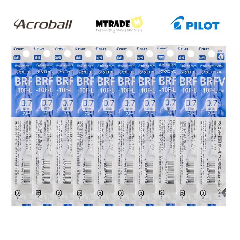 Pilot Acroball Refill 0.7mm (Blue Ink) BRFV-10F-L 10 S