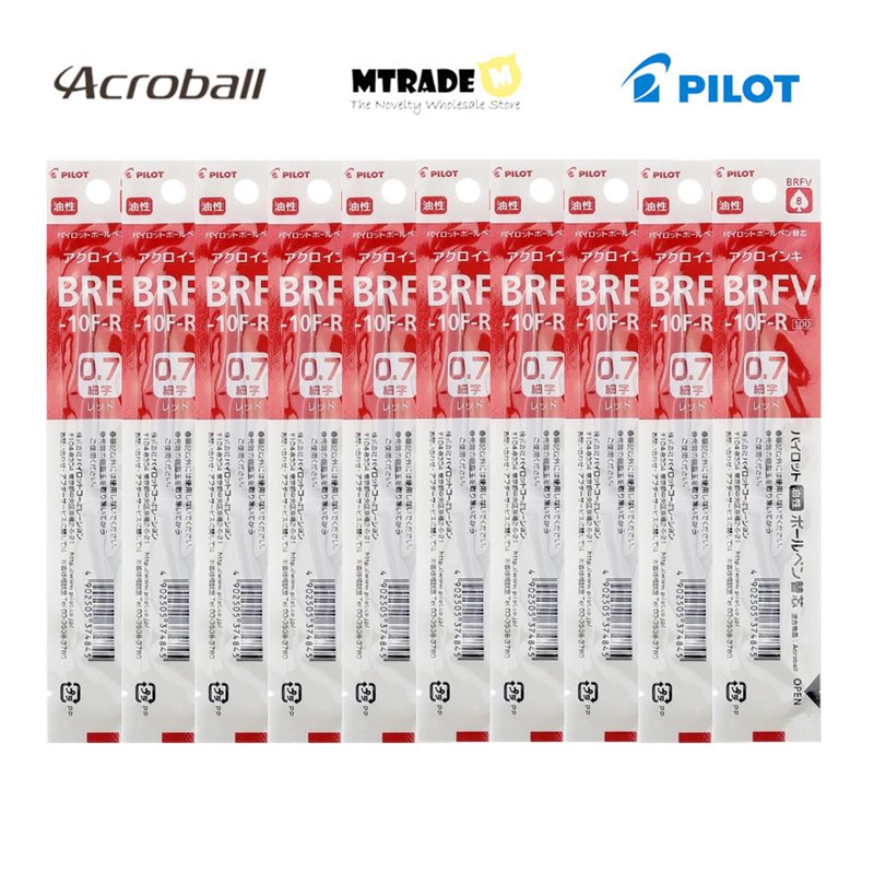 Pilot Acroball Refill 0.7mm (Red Ink) BRFV-10F-R 10 S