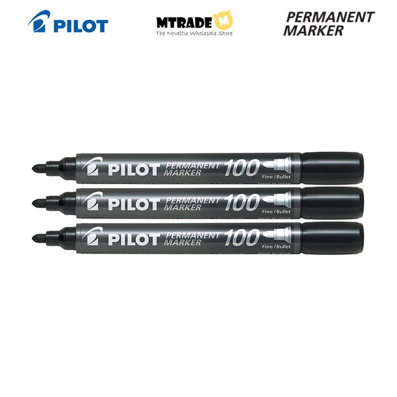 Pilot Bullet Point Permanent Marker (Black) P-MPM-30F-3B 3 S
