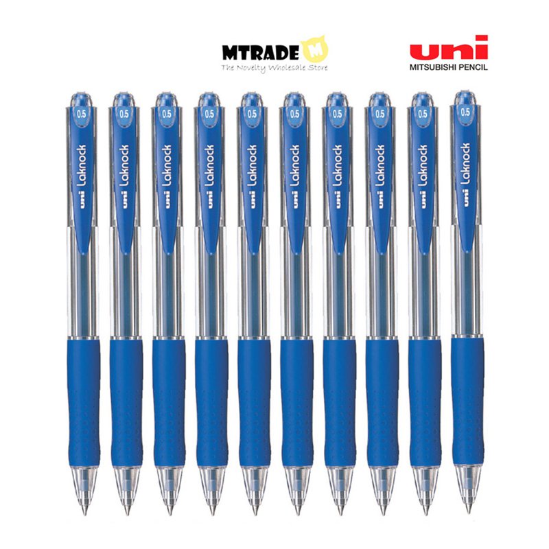 Uni Laknock Ballpoint Pen 0.5mm (Blue) SN-100-05.33 10 S