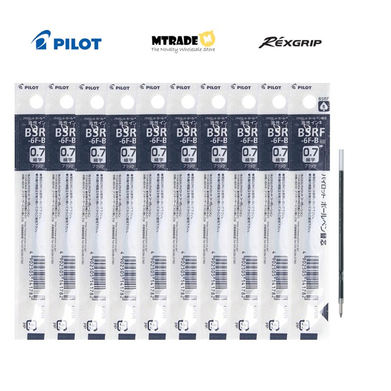 Pilot Rexgrip Refill 0.7mm (Black Ink) BSRF-6F-B 10 S