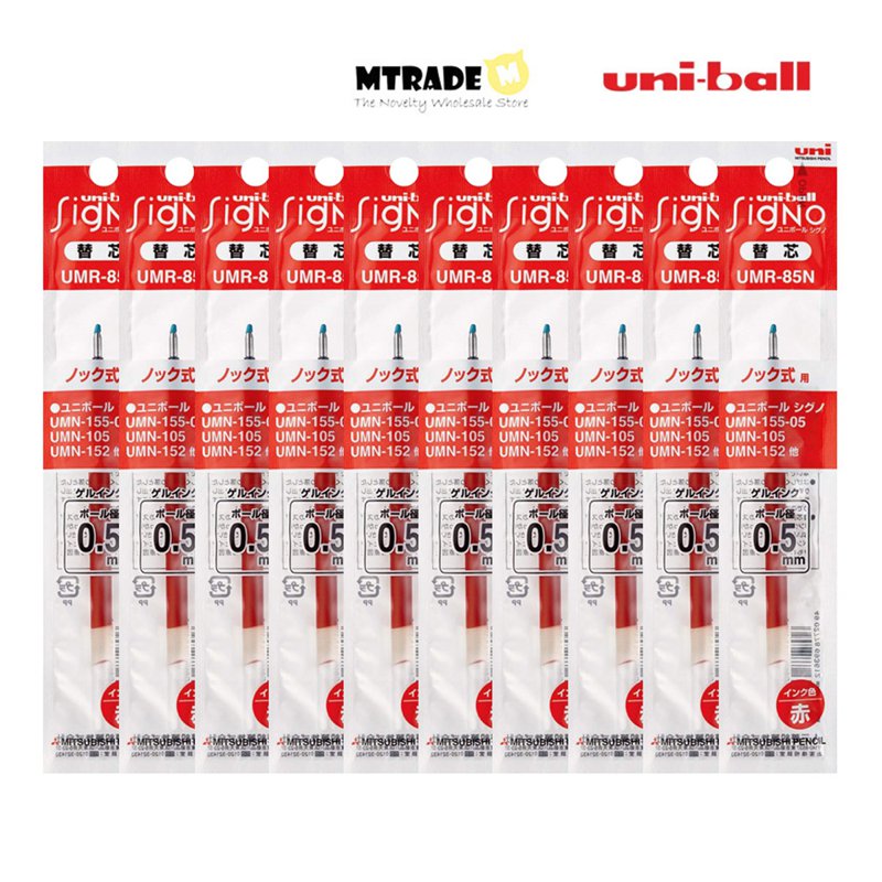 Uni-ball Signo Gel Pen Refill 0.5mm (Red) UMR-85N.15 10 S