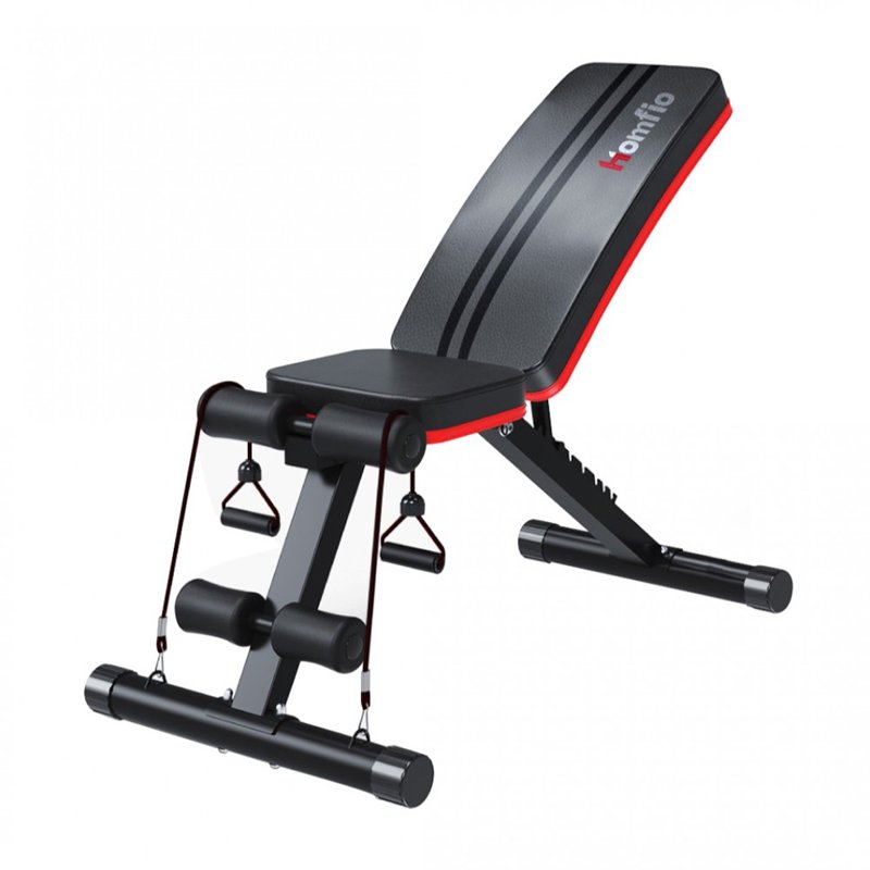 FITNET 7-Position Folding Workout Bench - Black 1 S