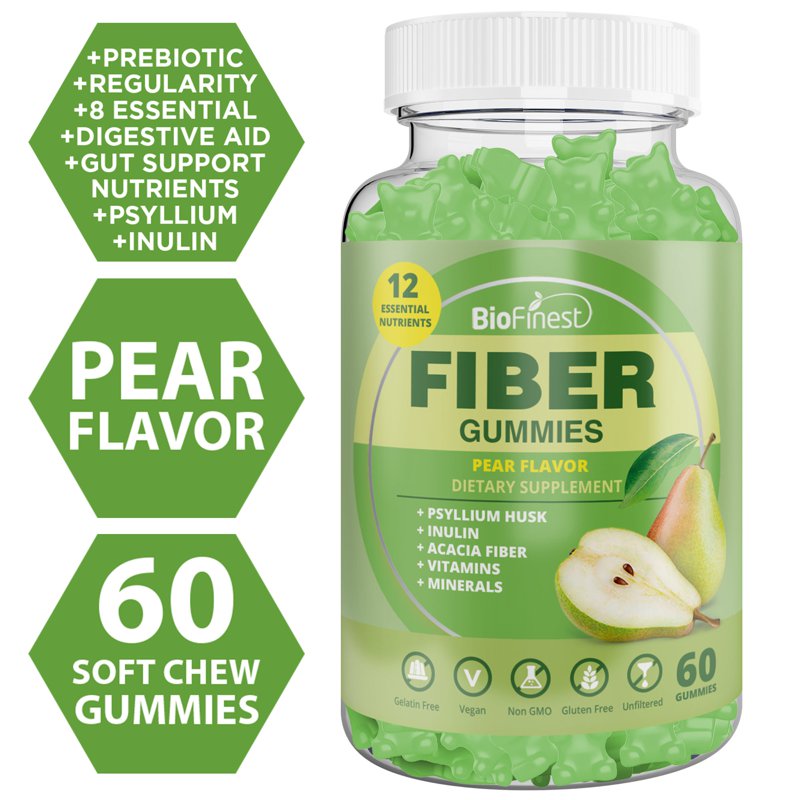 Biofinest Fiber Gummies Prebiotic Fiber Gut Health Digestion 60 S