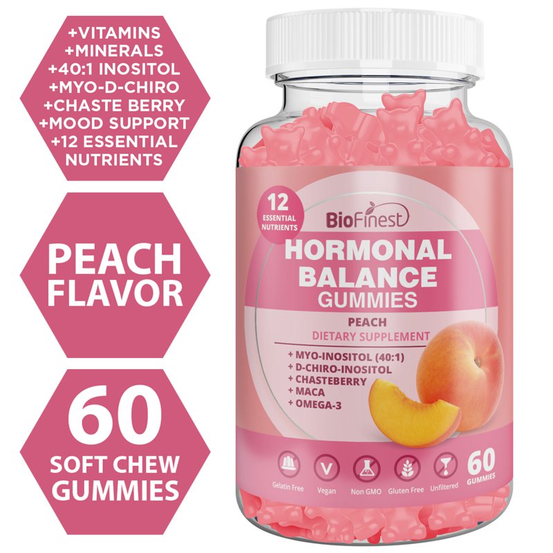 Biofinest Hormonal Balance Gummies PMS Mood Hormone Support 60 S
