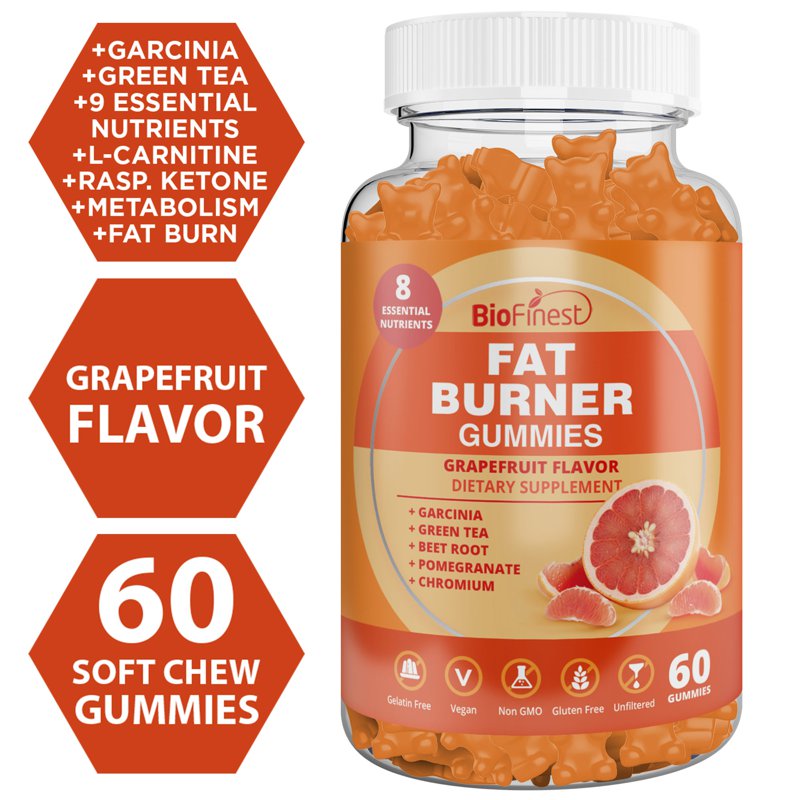 Biofinest Fat Burner Gummies Weight Loss Slimming Fat Burning 60 S
