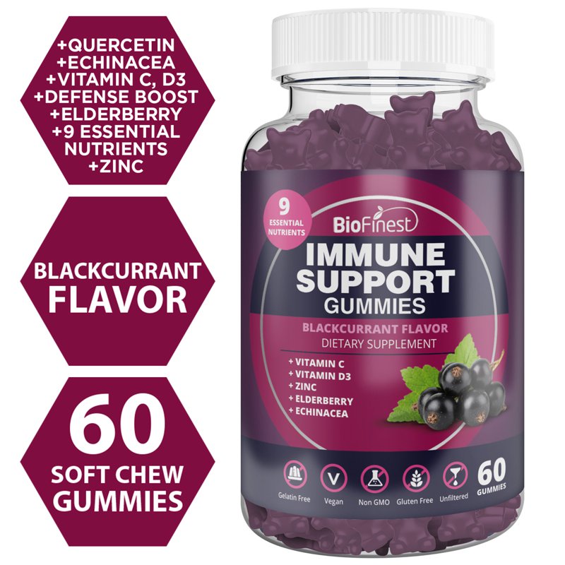 Biofinest Immune Support Gummies Daily Immunity Antioxidant 60 S