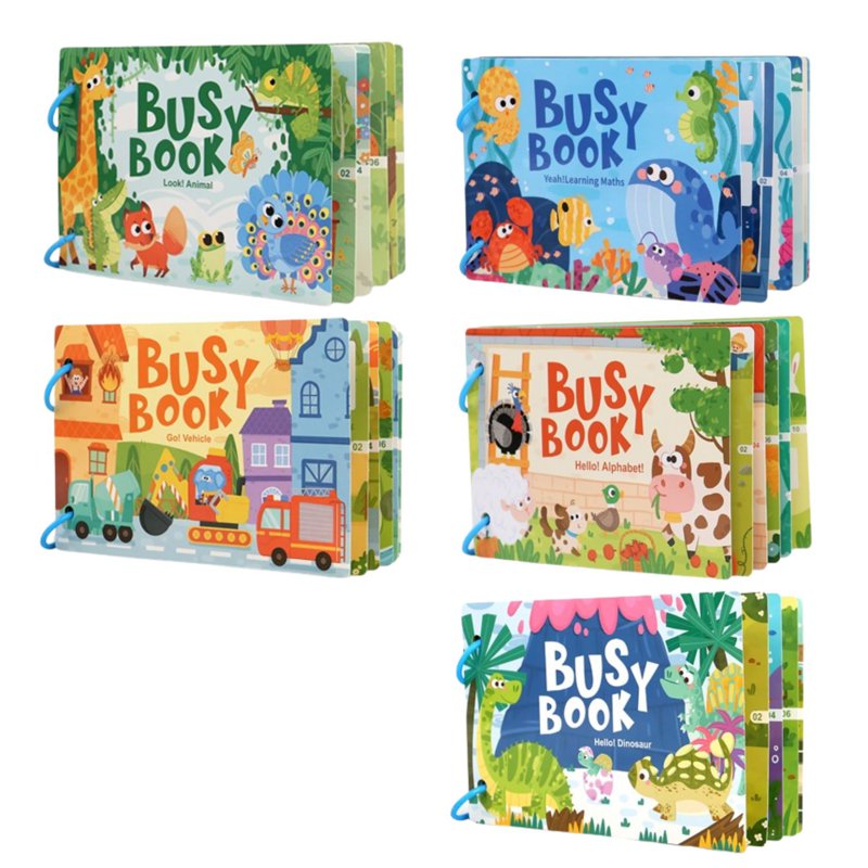 NYZE Kids Early Learning Activity Busy Book Set of 5 1 S