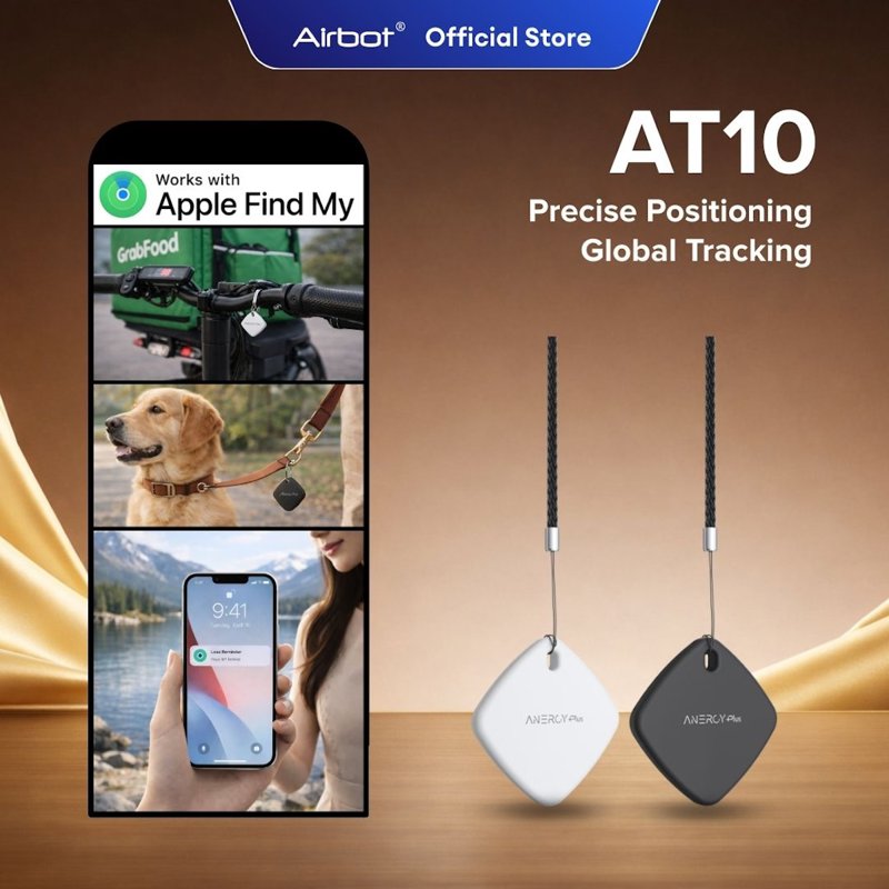 Airbot GPS Smart IOS Tracker AT10 Black x1 + White x1 1 S