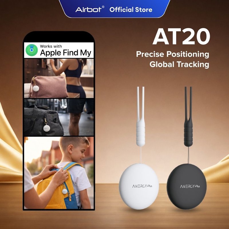 Airbot GPS Smart Tracker AT20 Black x1 + White x1 1 S