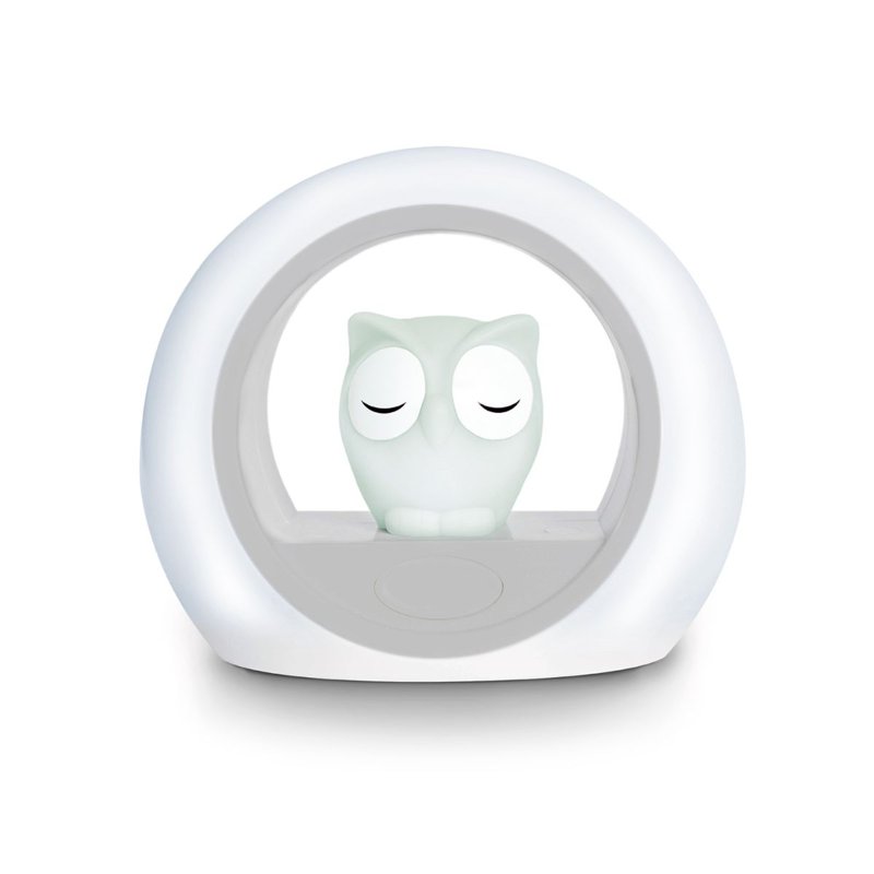 Zazu Lou the Owl, Nightlight with voice activation - Grey