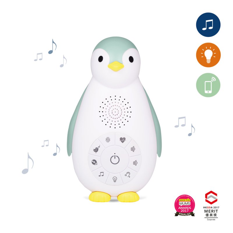 Zazu Zoe the Penguin Portable Sound Soother Music Toys - Blue