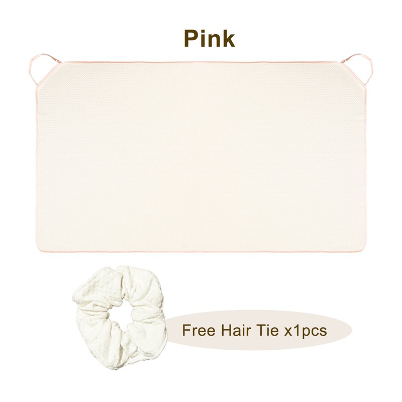 Sweet Home Waffle Satin Backless Halter Bath Towel - Pink 1 S