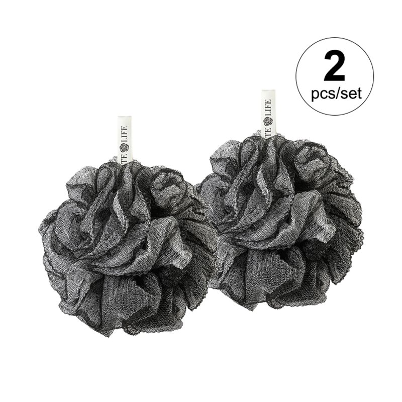 Sweet Home Double Layer Enlarged Bath Ball - Black White 2 S