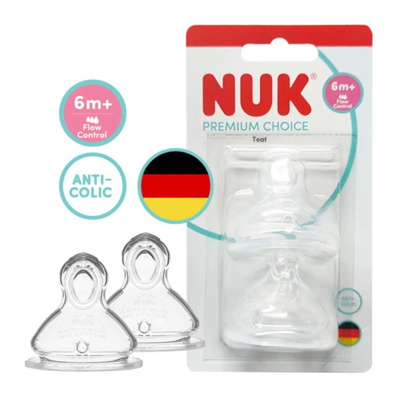 NUK Premium Choice Flow Control Silicone Teat 2 S