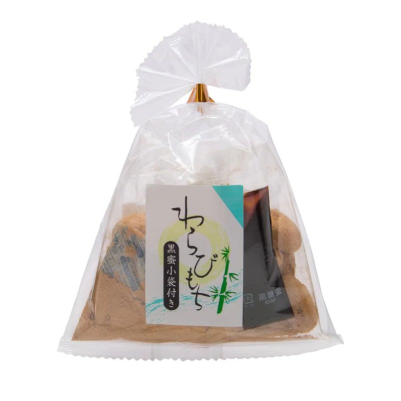 Seiki Warabi Mochi Kinchaku With Kuro Mitsu Syrup Sachet